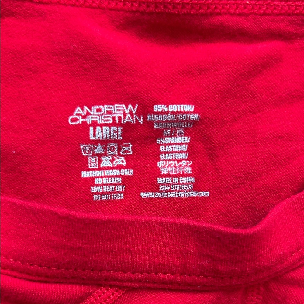 Andrew Christian Men's Briefs - Set of 7 in Red, Blue, and Black - Size Large - Picture 2 of 14